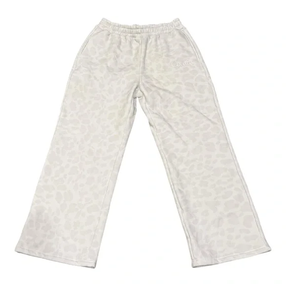 Comfrt Minimalist Straight Leg Sweatpants Snow Leopard Women’s Sz L - Picture 1 of 9
